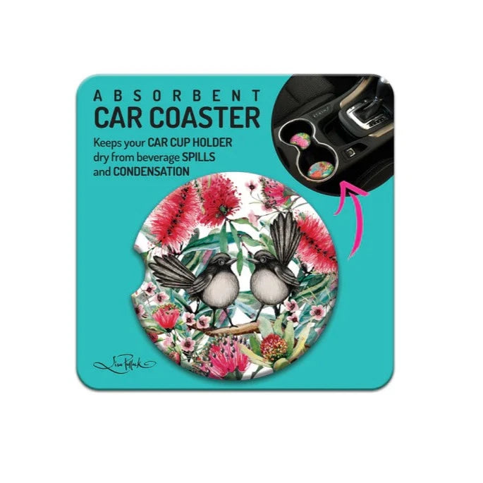 Ceramic Floral Car Coasters