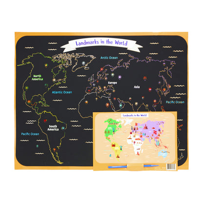 Colourful Kids DIY Scratch Map