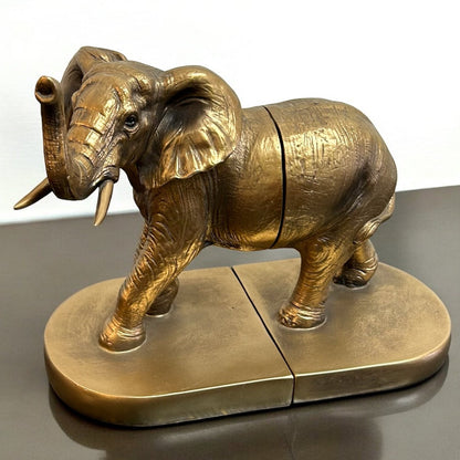 Bronze Elephant Bookends