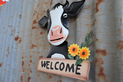 Dairy Cow Welcome Wall Art