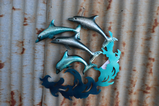 Dolphins Wave Wall Art