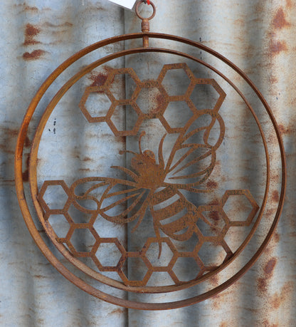 Silhouette Double Rings Rust