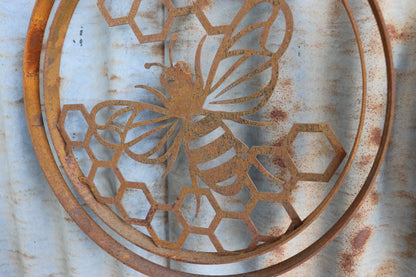 Silhouette Double Rings Rust