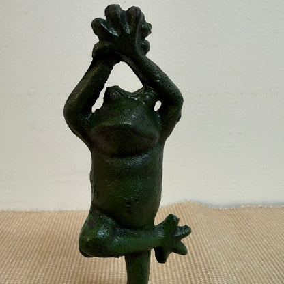 Cast Iron Yoga Frog