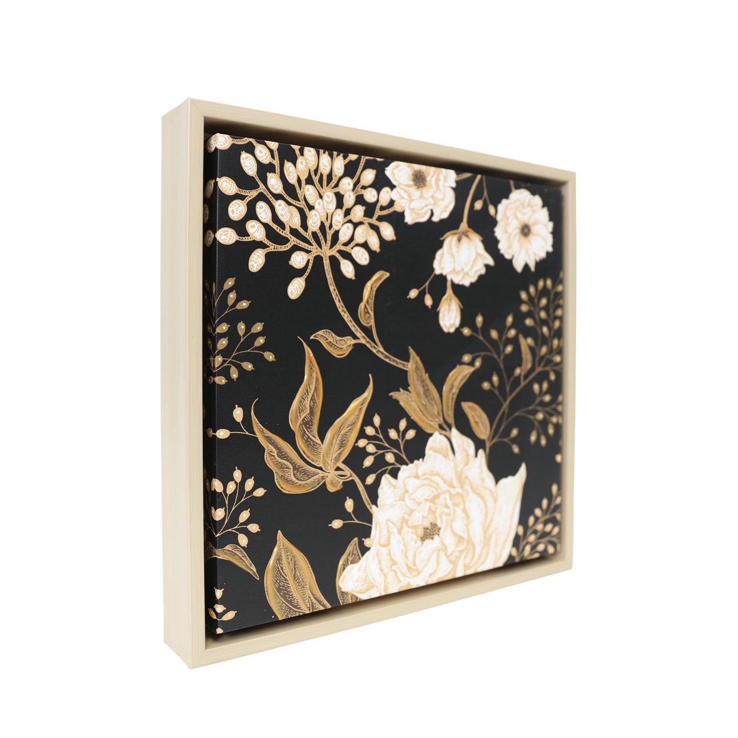 Full Bloom Dark Framed Canvas