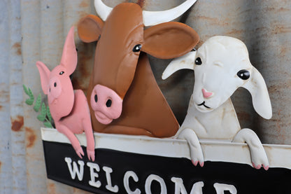 Farm Yard Welcome Wall Art