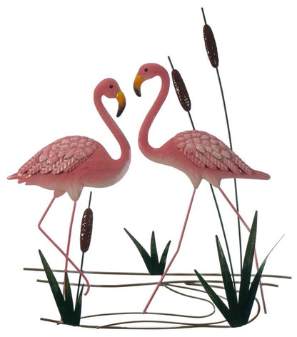 Flamingo With Reeds Wall Art