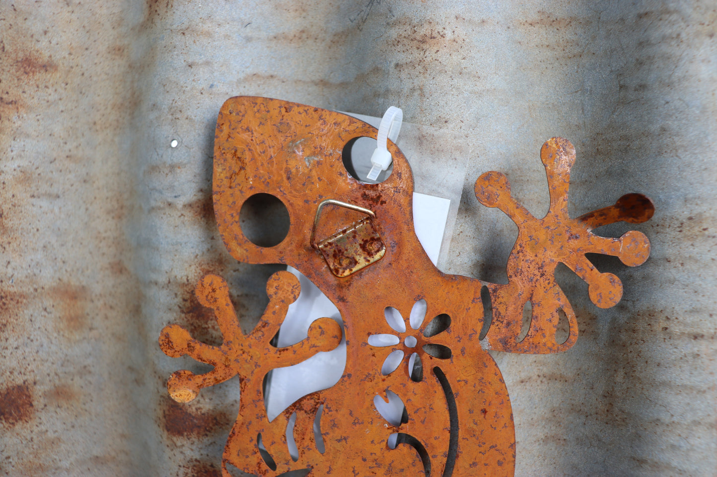 Flowered Gecko Rust Wall Art