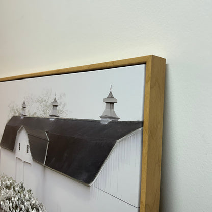 Rustic Flower Cart Framed Canvas