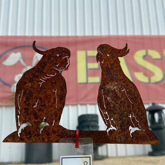 Cockatoo Pair On Stake
