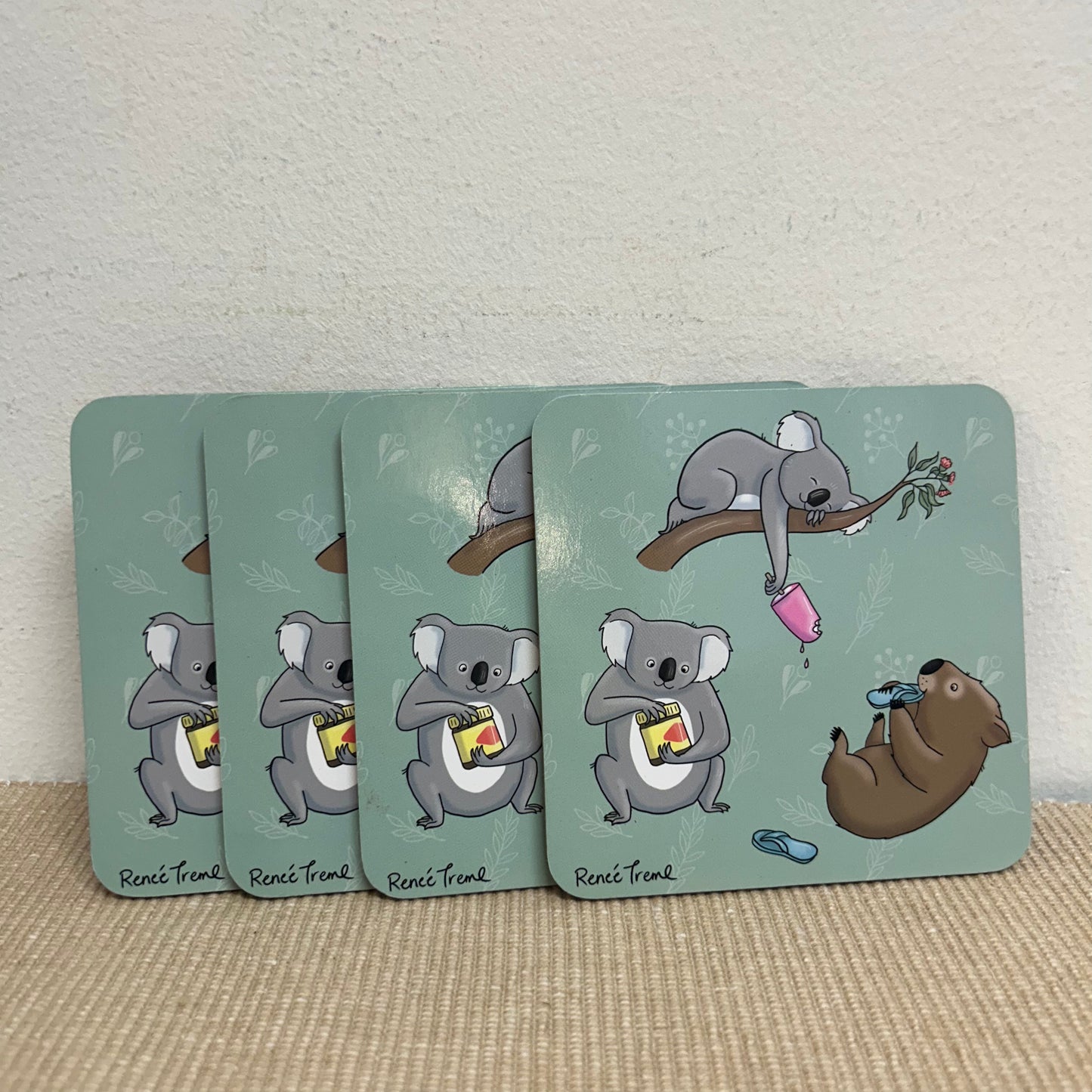 Aussie Animals Cork Coaster