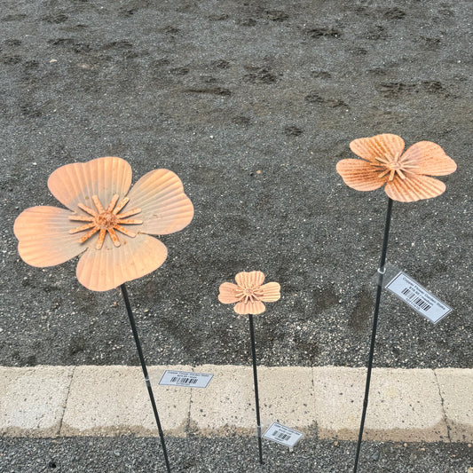 Copper Flower Garden Stake