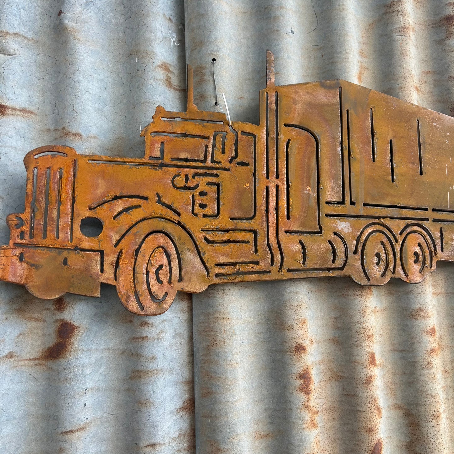 Semi Trailer Rust Wall Art