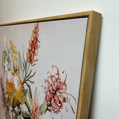 Grevillea Hand Painted Framed Canvas