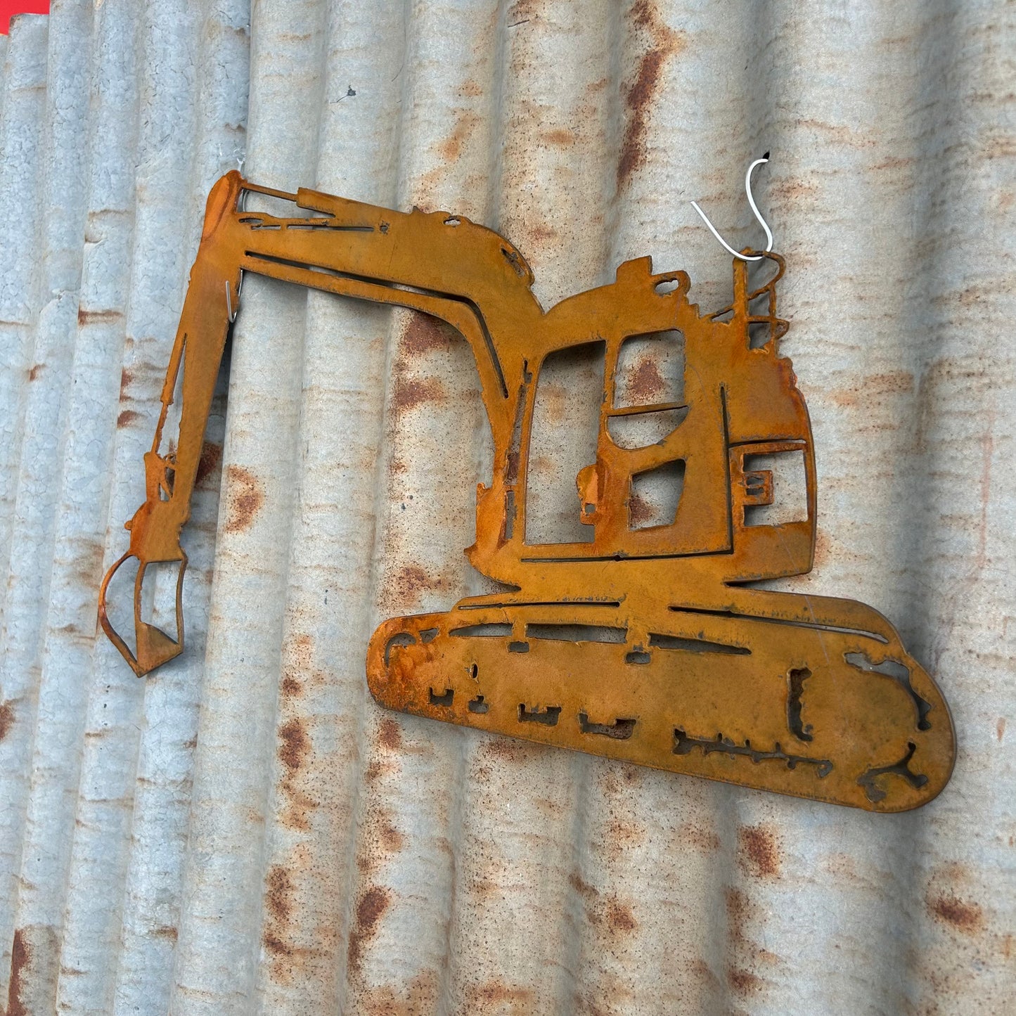 Rustic Excavator Wall Art