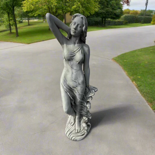 Tall lady On Wave Statue