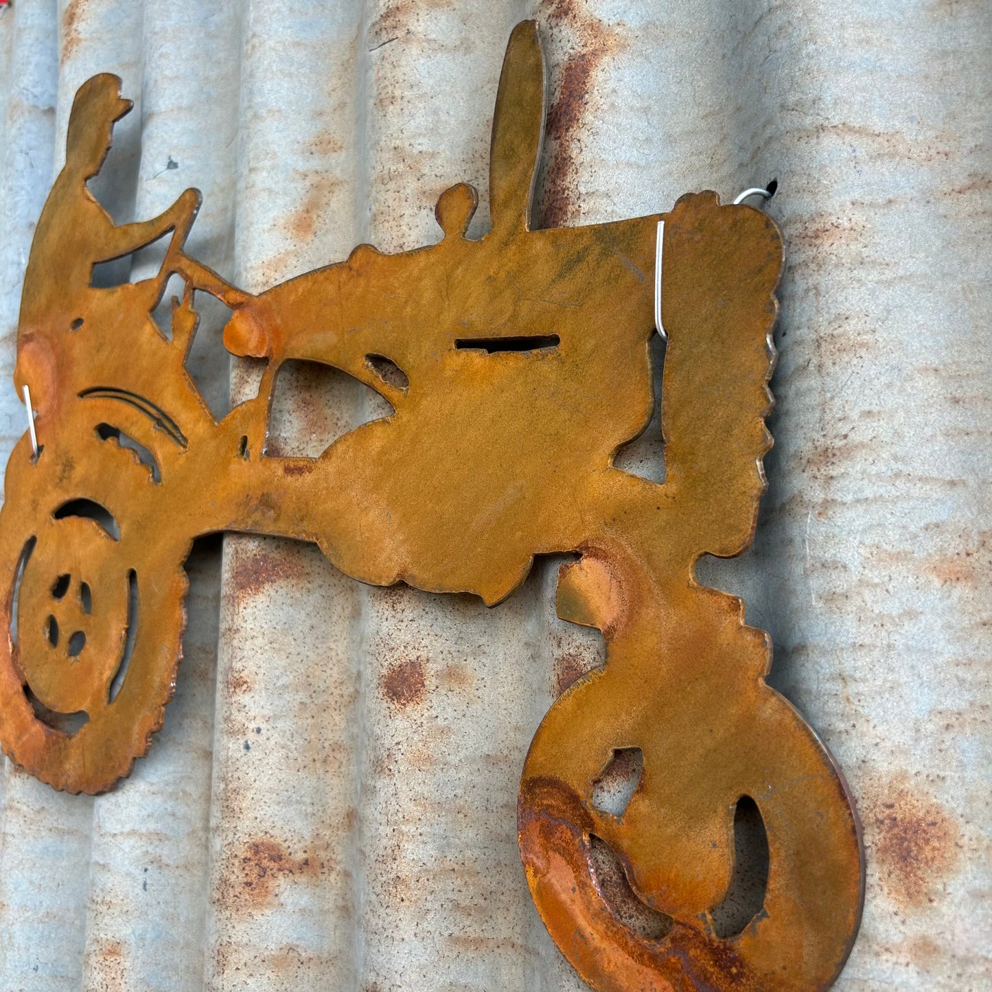 Rust Tractor Metal Wall Art