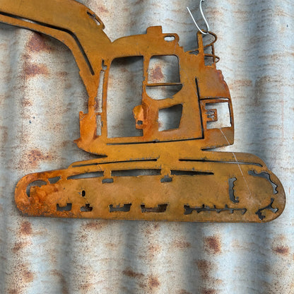 Rustic Excavator Wall Art