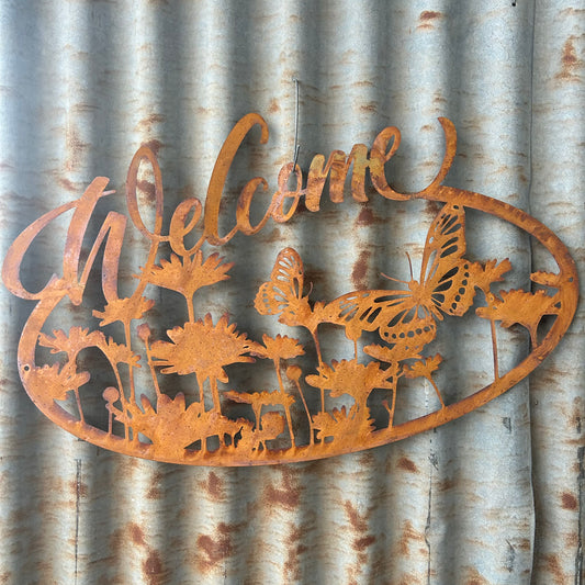 Rustic Spring Welcome Wall Art