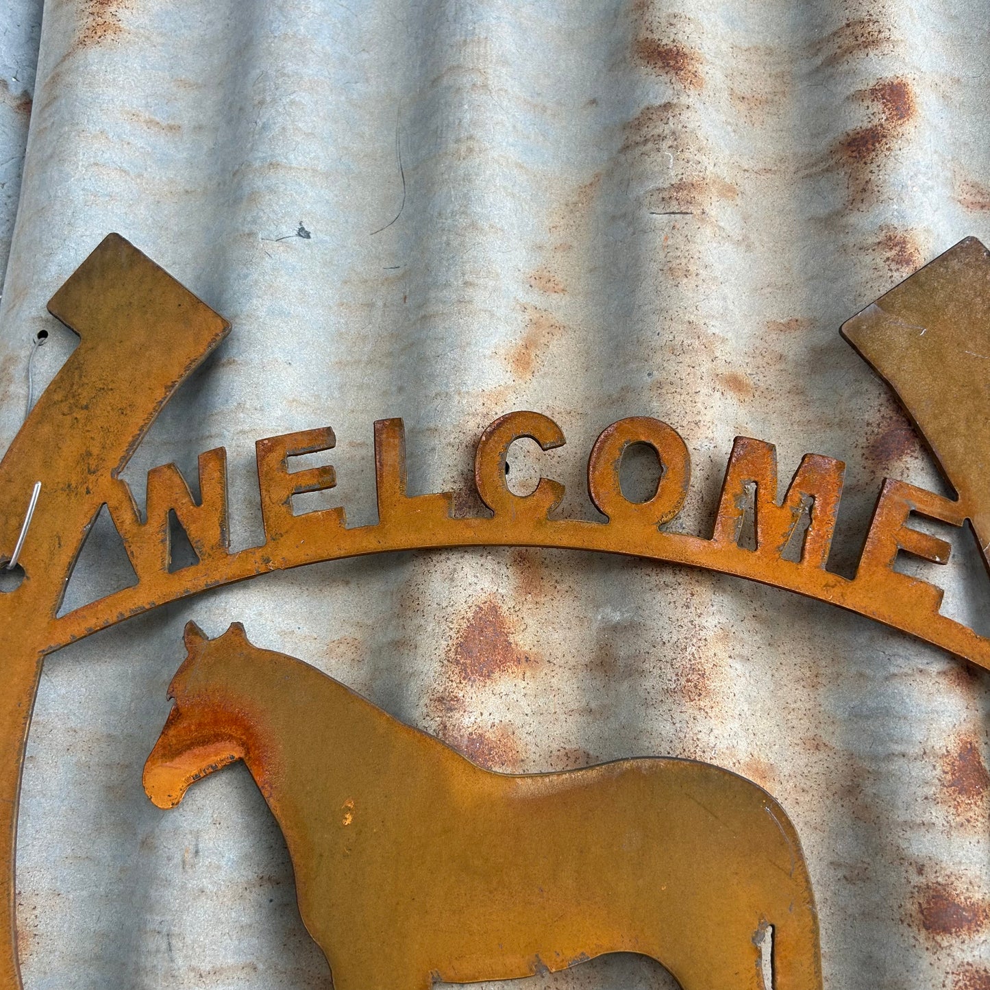 Horse Shoe Welcome Wall Art