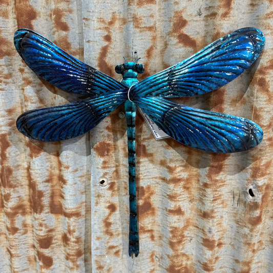 Large Blue Dragonfly Wall Art