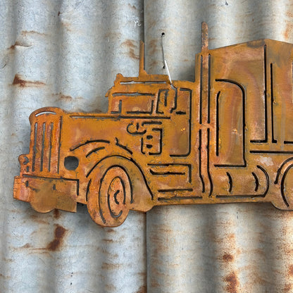 Semi Trailer Rust Wall Art