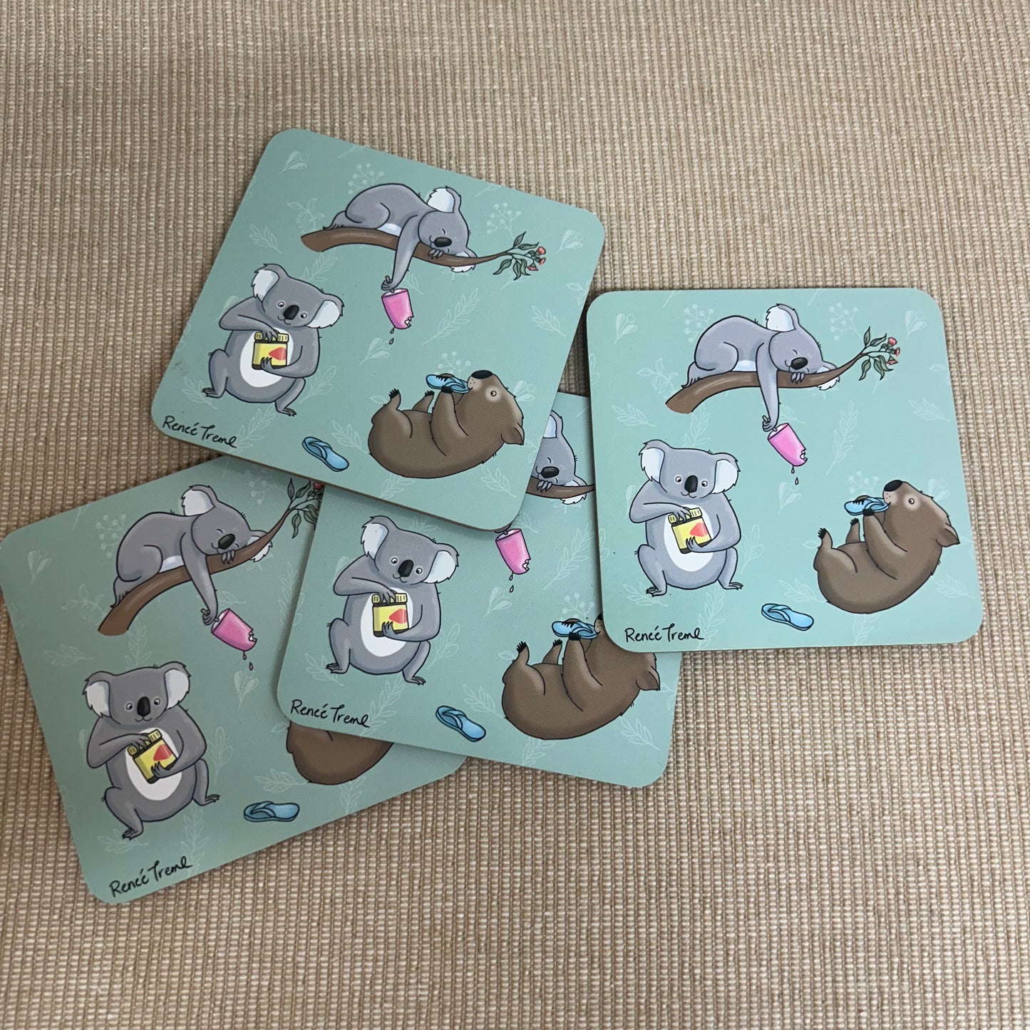 Aussie Animals Cork Coaster