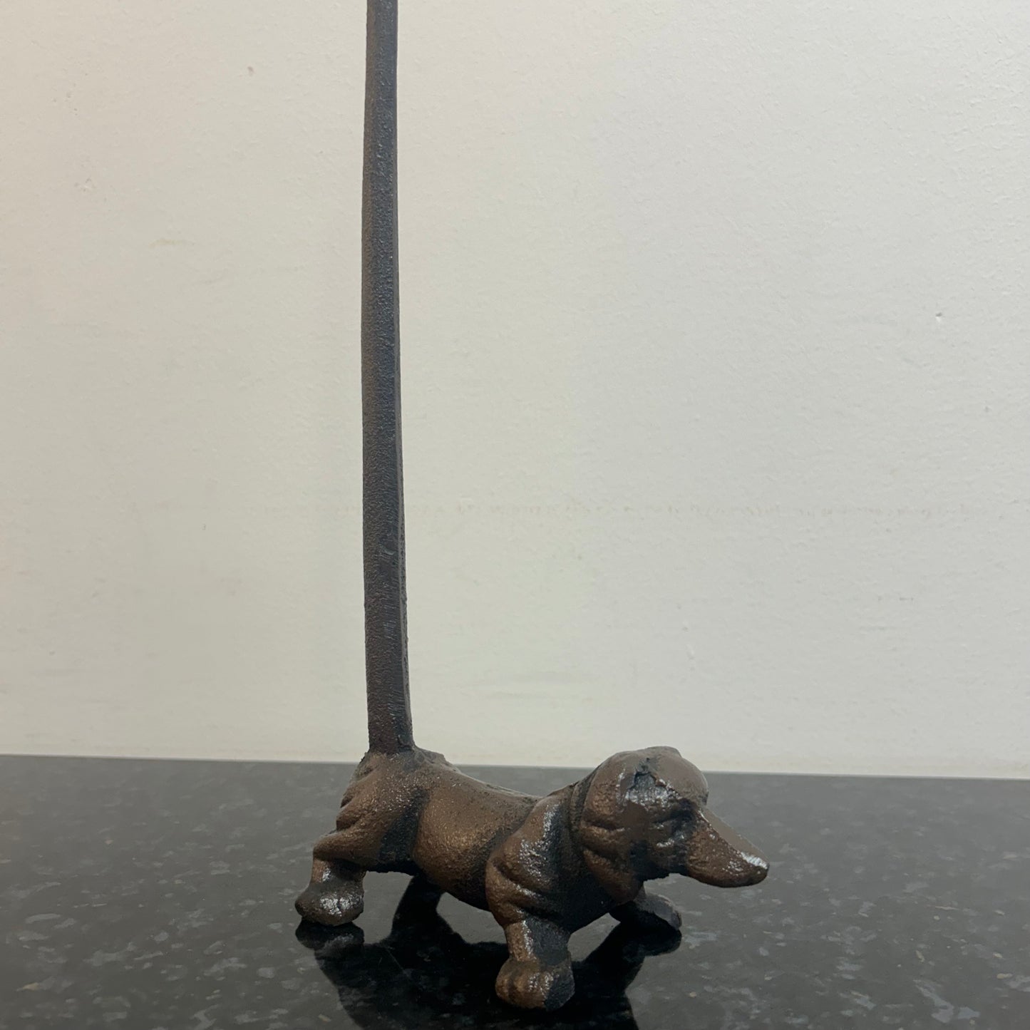 Cast Iron Dachshund Paper Towel Holder Easters Landscape Supplies