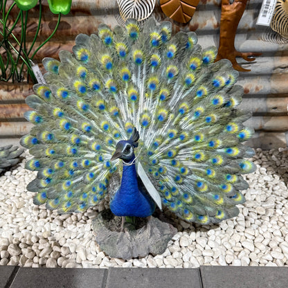 Open Tail Peacock Statue