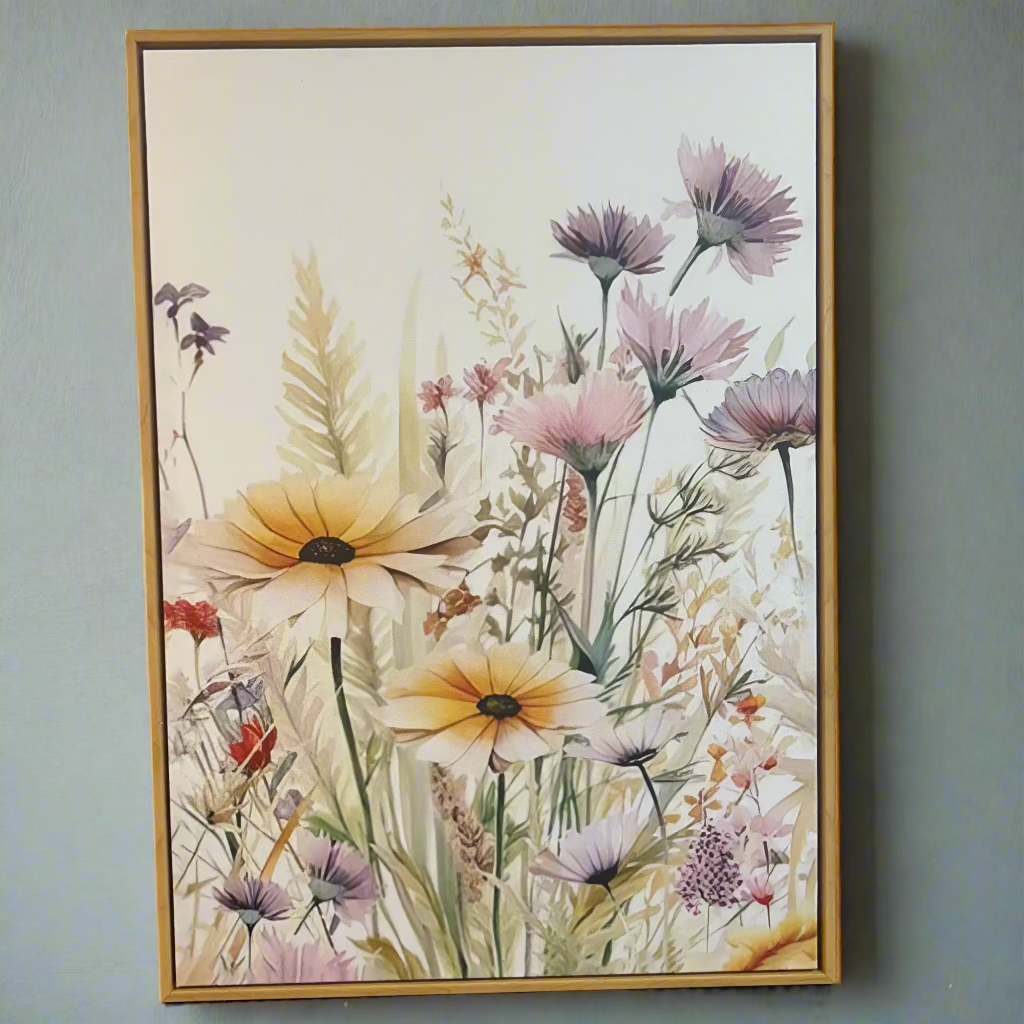 Wild Flowers Framed Canvas