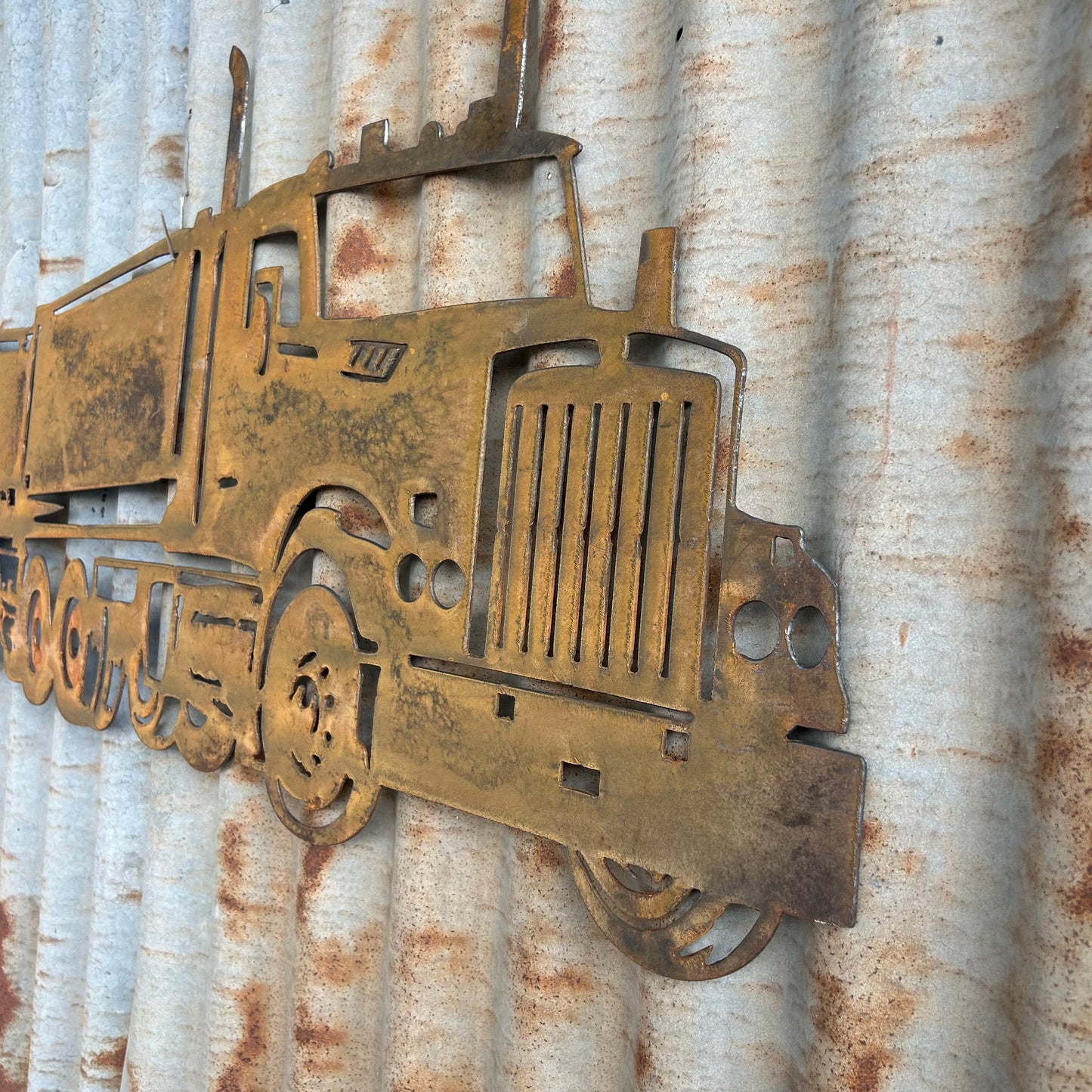 Tipper Truck Rustic Metal Wall Art