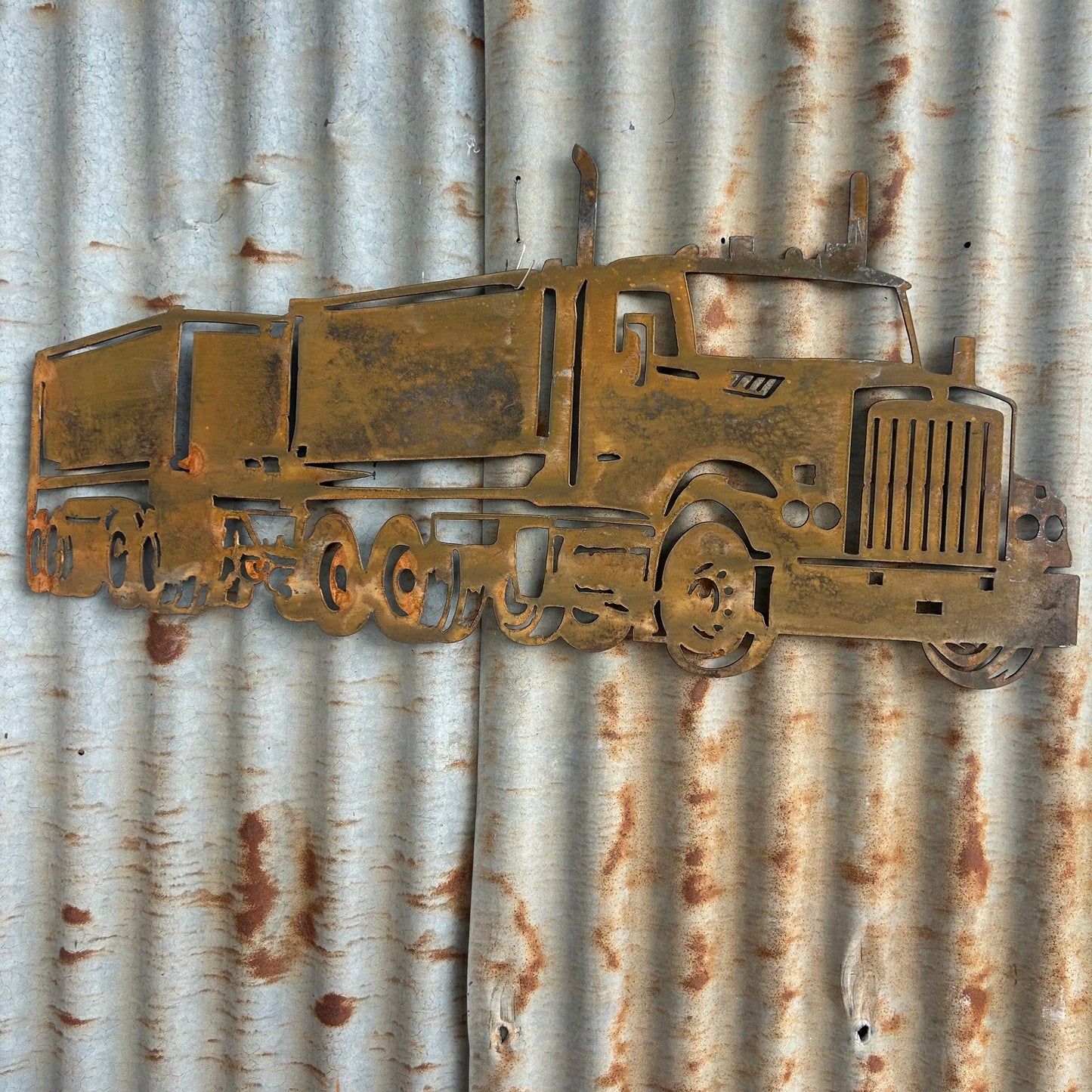 Tipper Truck Rustic Metal Wall Art