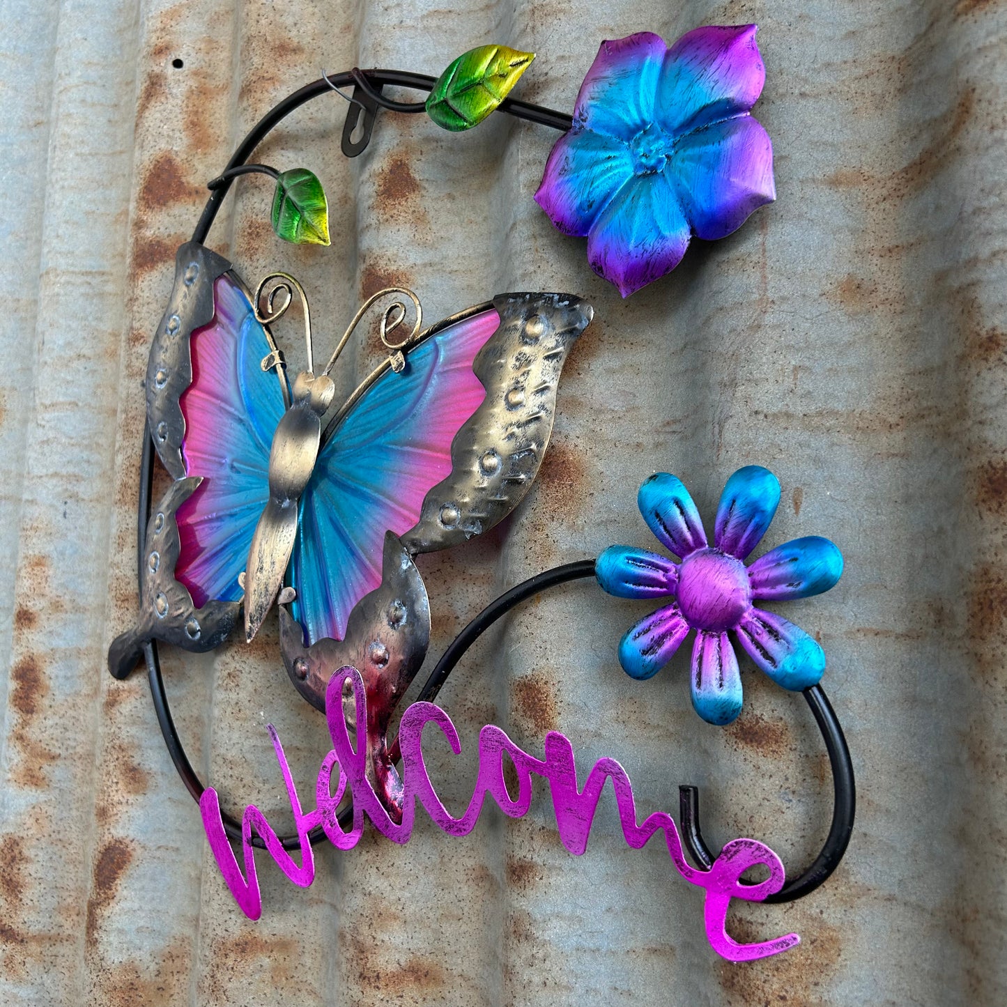 Welcome Butterfly Wall Art