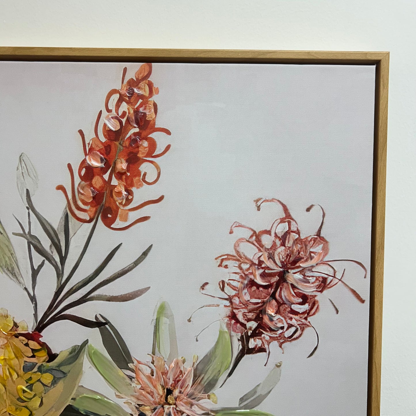 Grevillea Hand Painted Framed Canvas