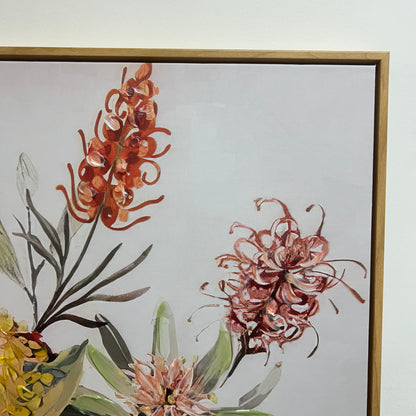 Grevillea Hand Painted Framed Canvas