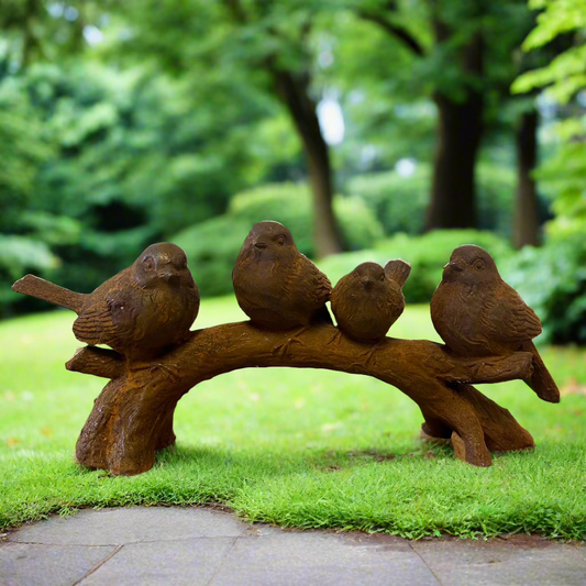 Cast Iron Birds On Branch