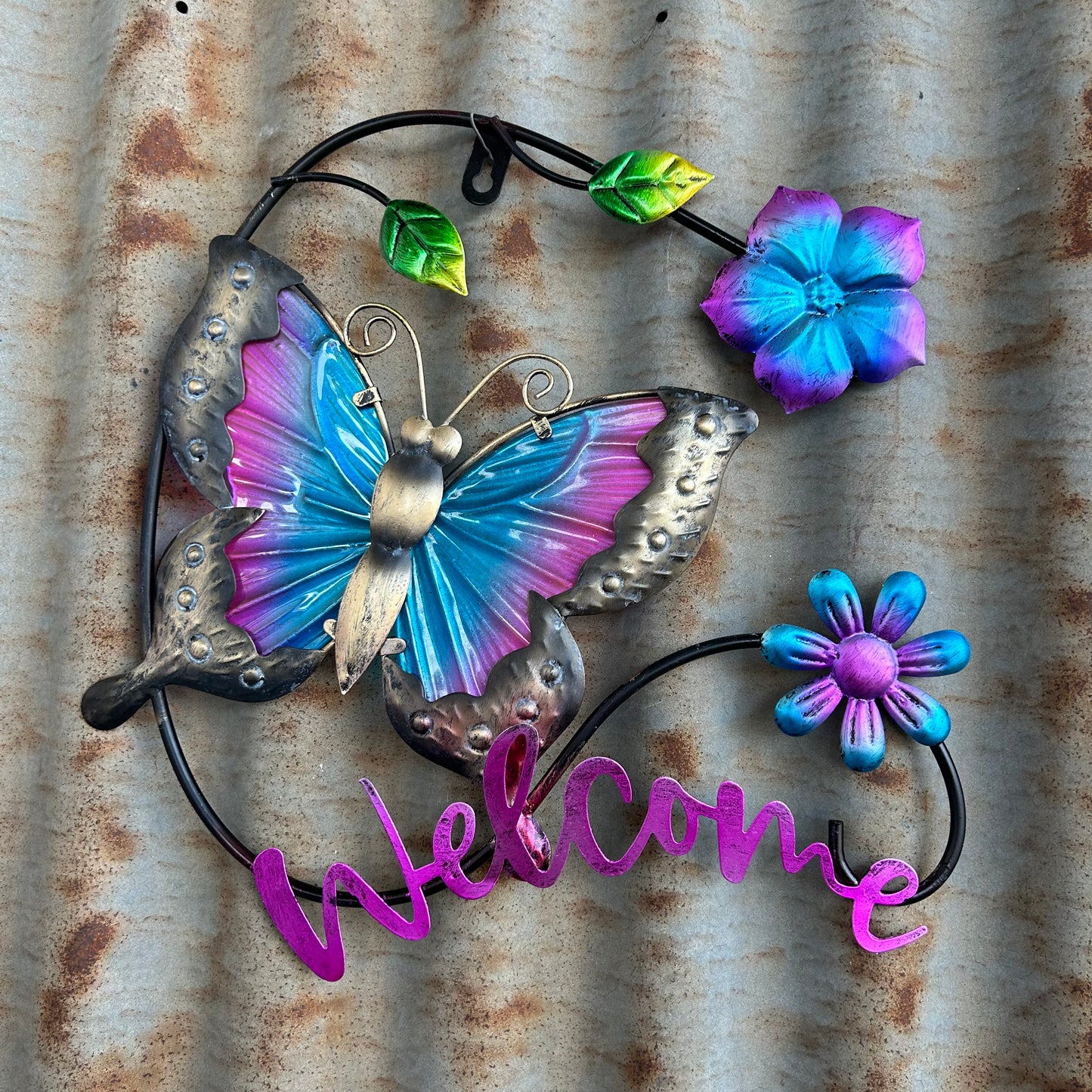 Welcome Butterfly Wall Art