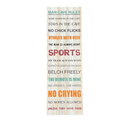 Man Cave Rules Plaque