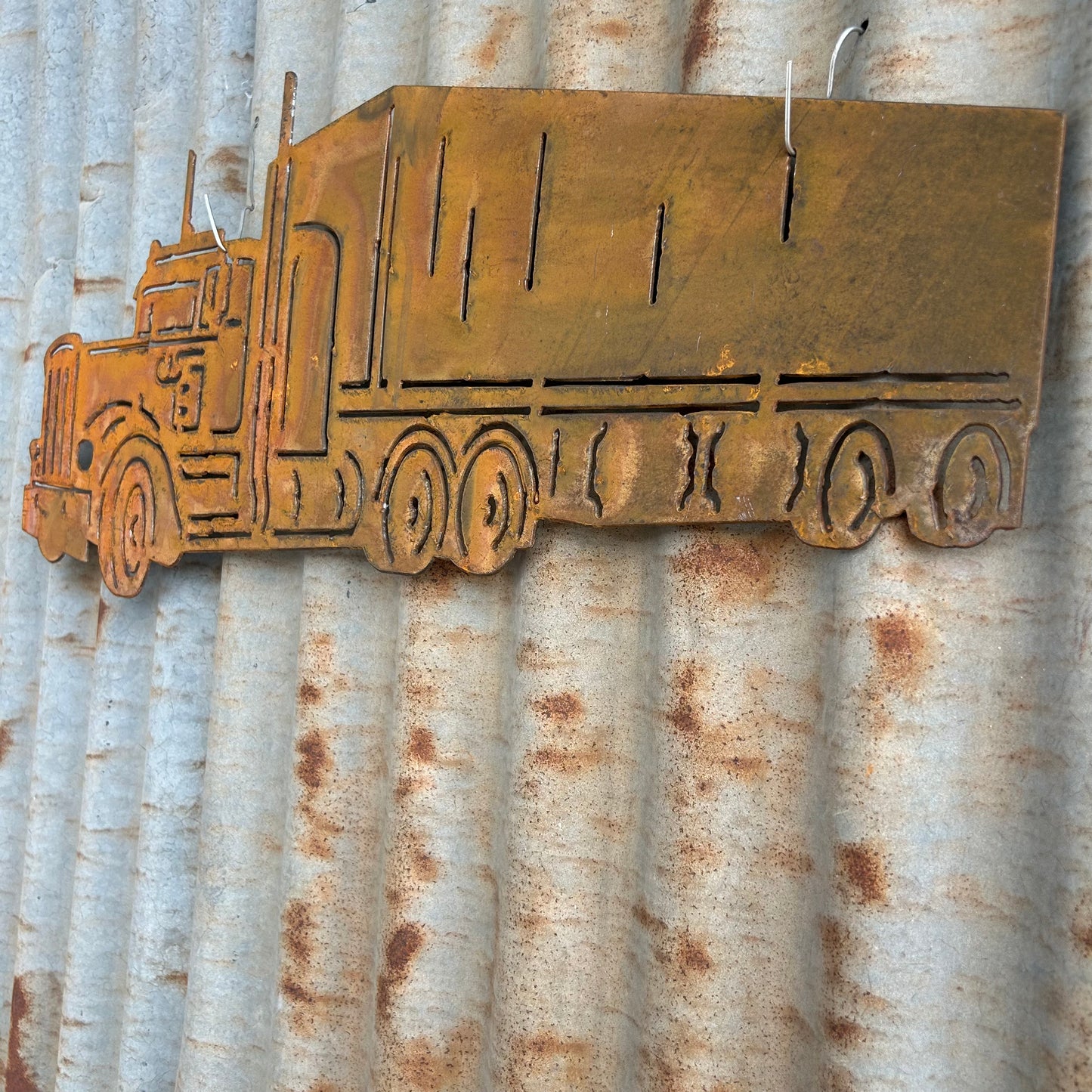 Semi Trailer Rust Wall Art