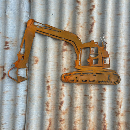 Rustic Excavator Wall Art