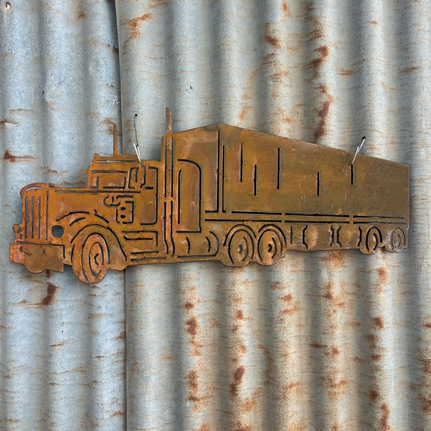 Semi Trailer Rust Wall Art