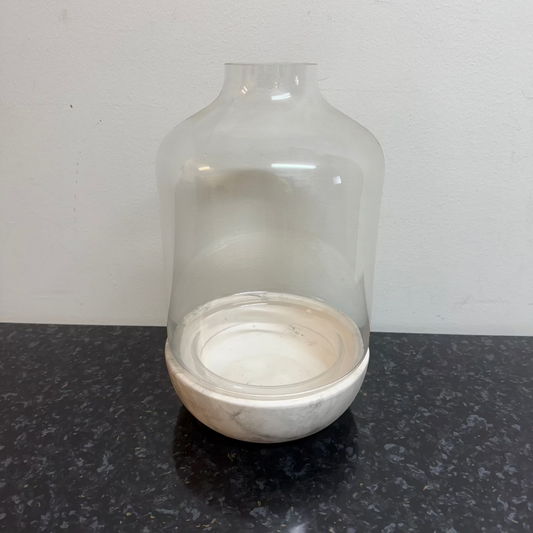 Glass Marble Candle Holder