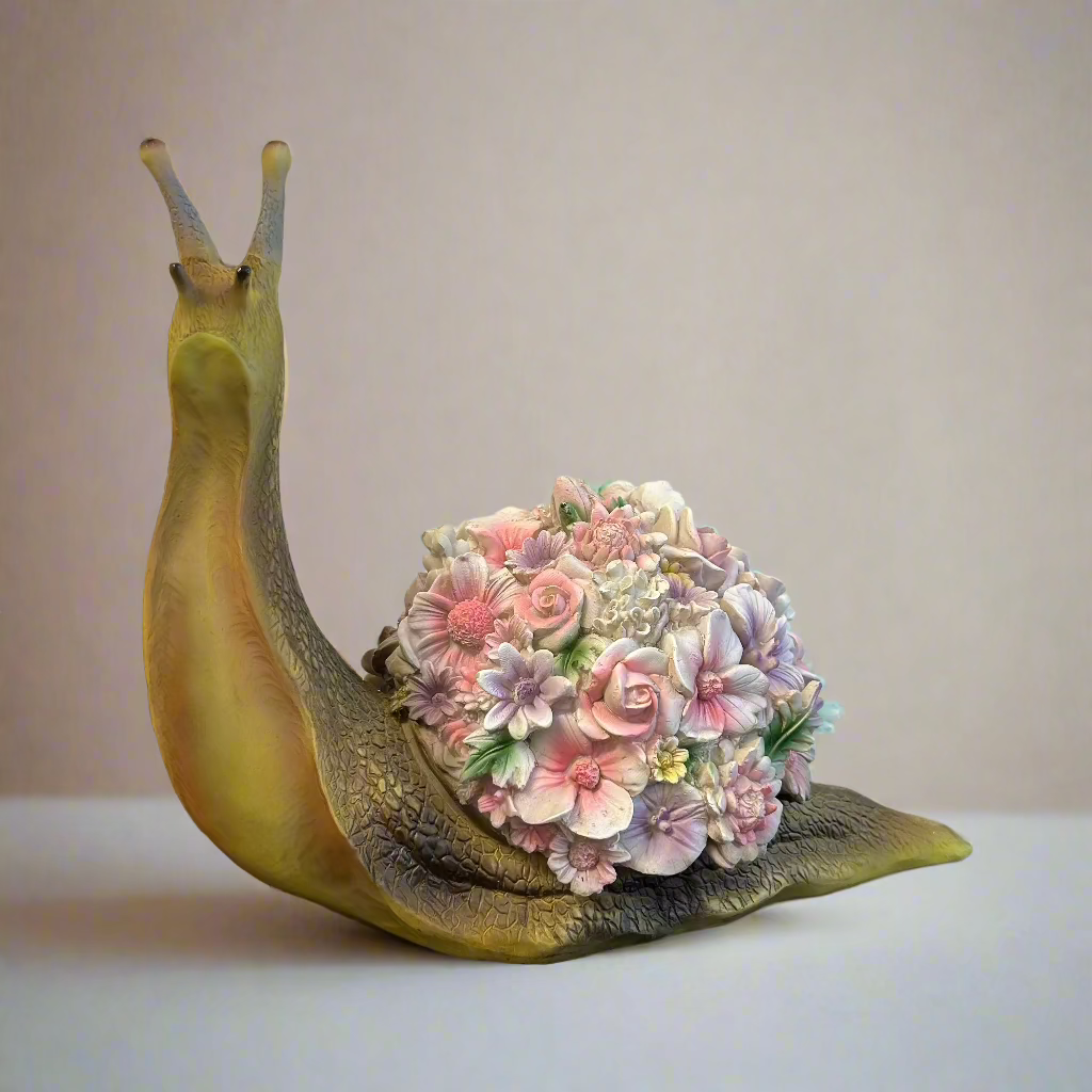 Floral Snail Statue