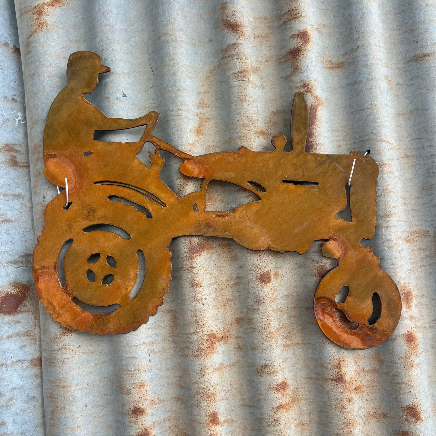 Rust Tractor Metal Wall Art