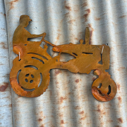 Rust Tractor Metal Wall Art