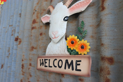 Goat Welcome Wall Art