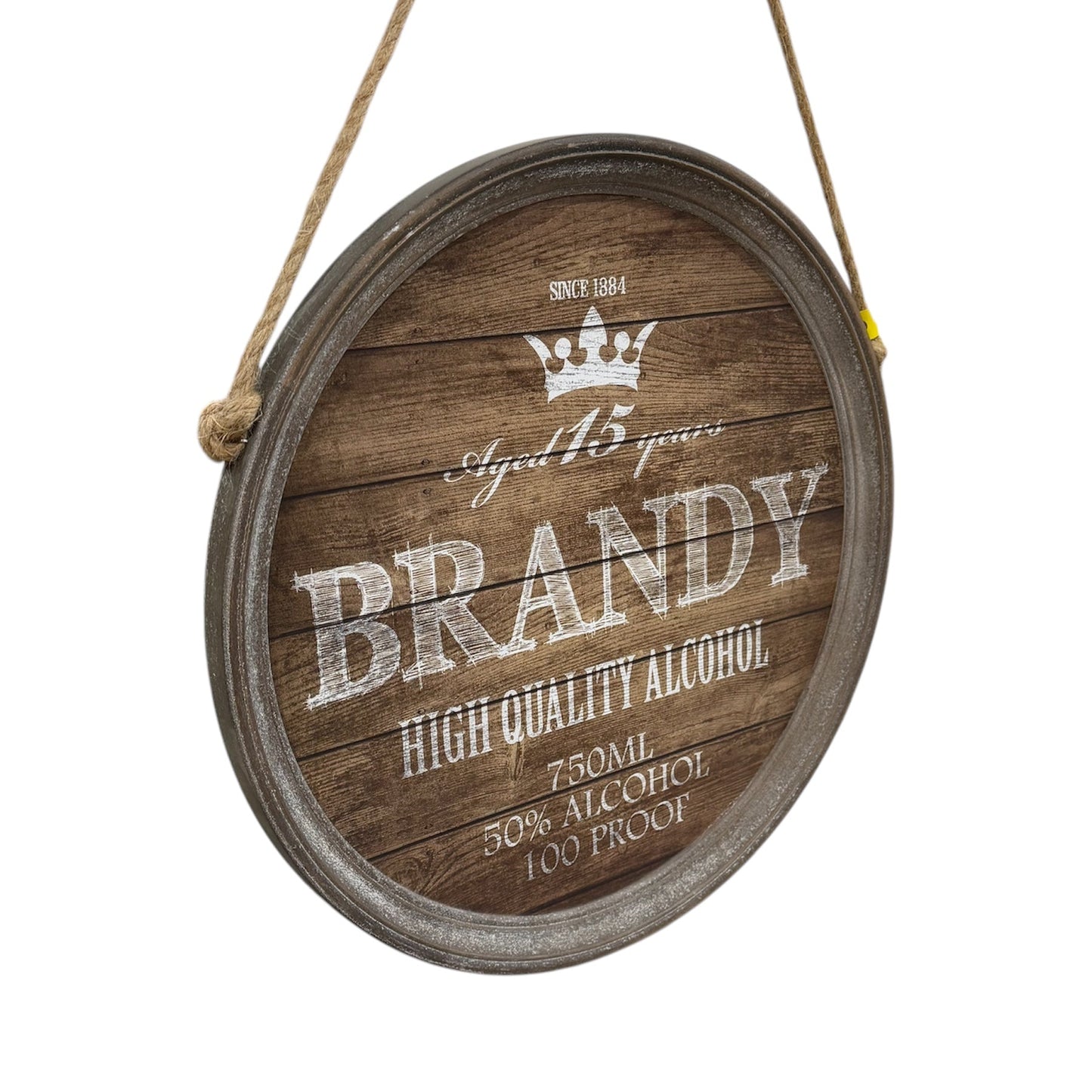 Round Brandy Wall Sign