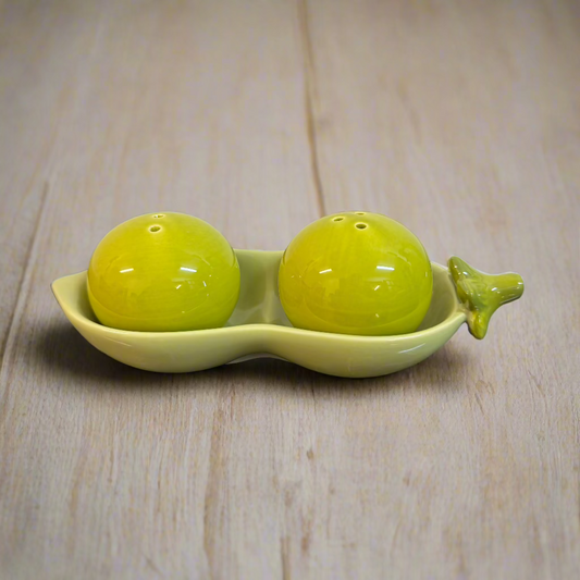 Patch Peas 3pc Ceramic S&P Set