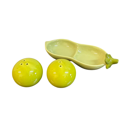 Patch Peas 3pc Ceramic S&P Set