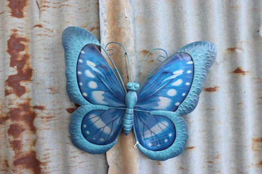 Metal Framed Glass Butterfly